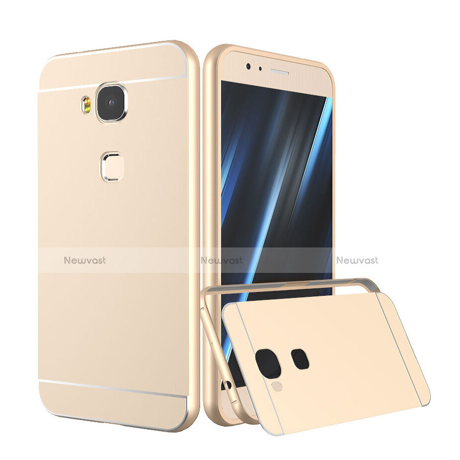 Luxury Aluminum Metal Frame Cover for Huawei G7 Plus Gold