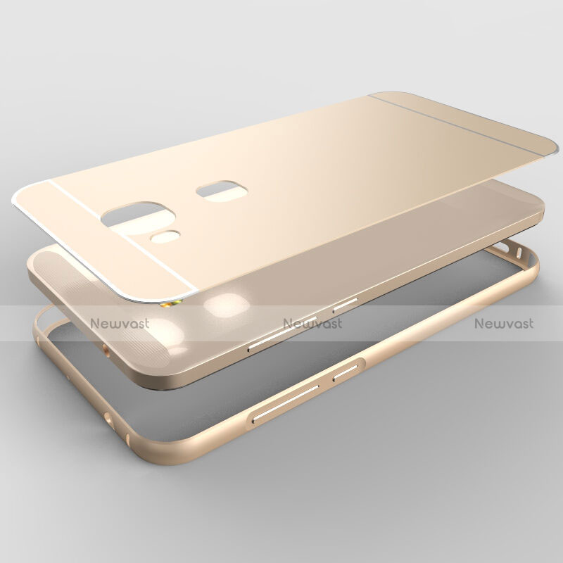 Luxury Aluminum Metal Frame Cover for Huawei G7 Plus Gold