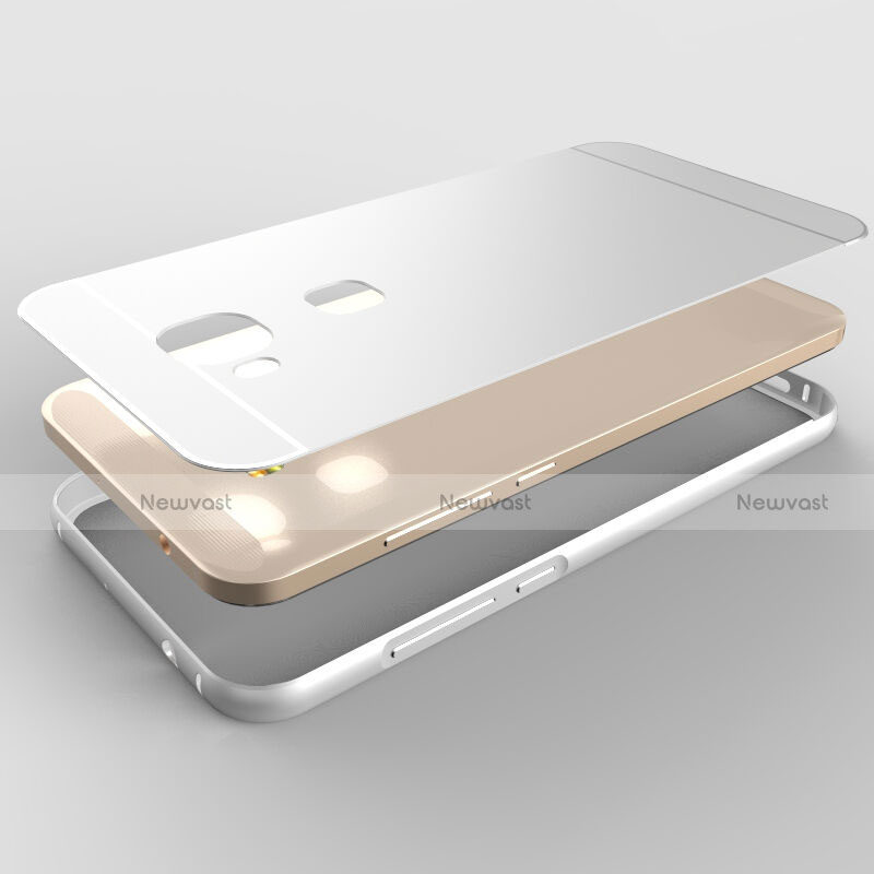 Luxury Aluminum Metal Frame Cover for Huawei G8 Silver