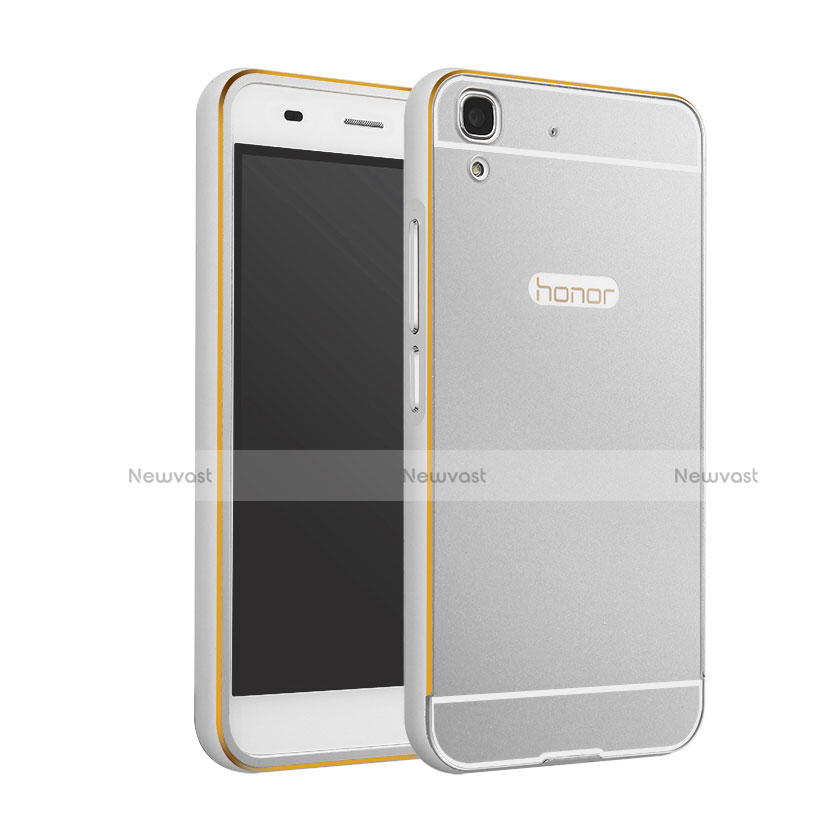 Luxury Aluminum Metal Frame Cover for Huawei Honor 4A Silver