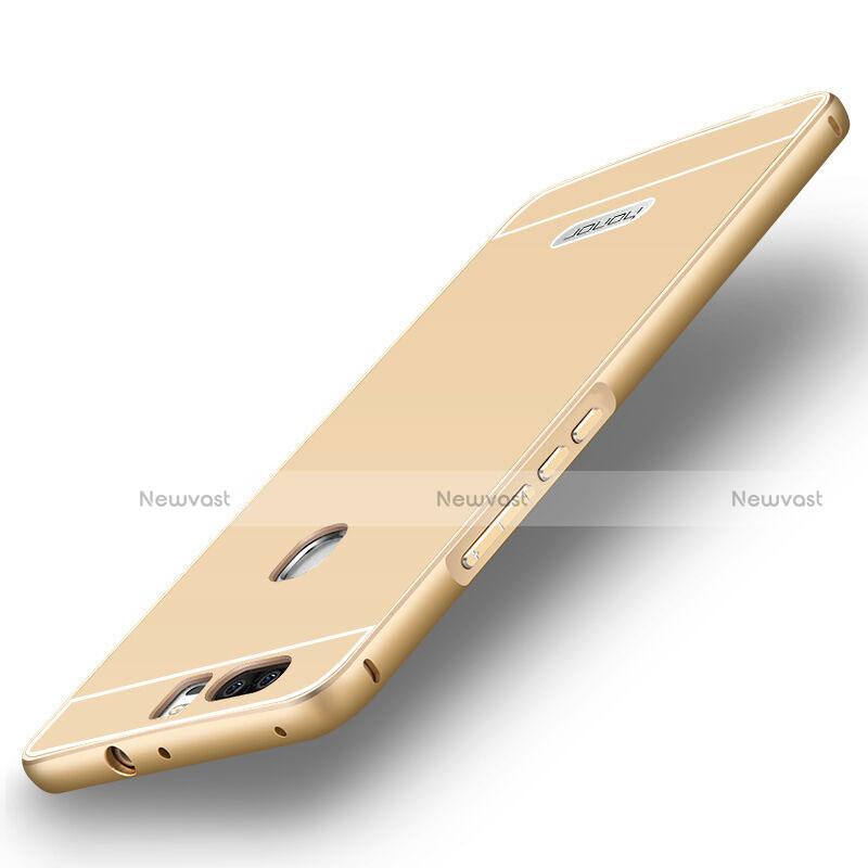 Luxury Aluminum Metal Frame Cover for Huawei Honor V8 Gold