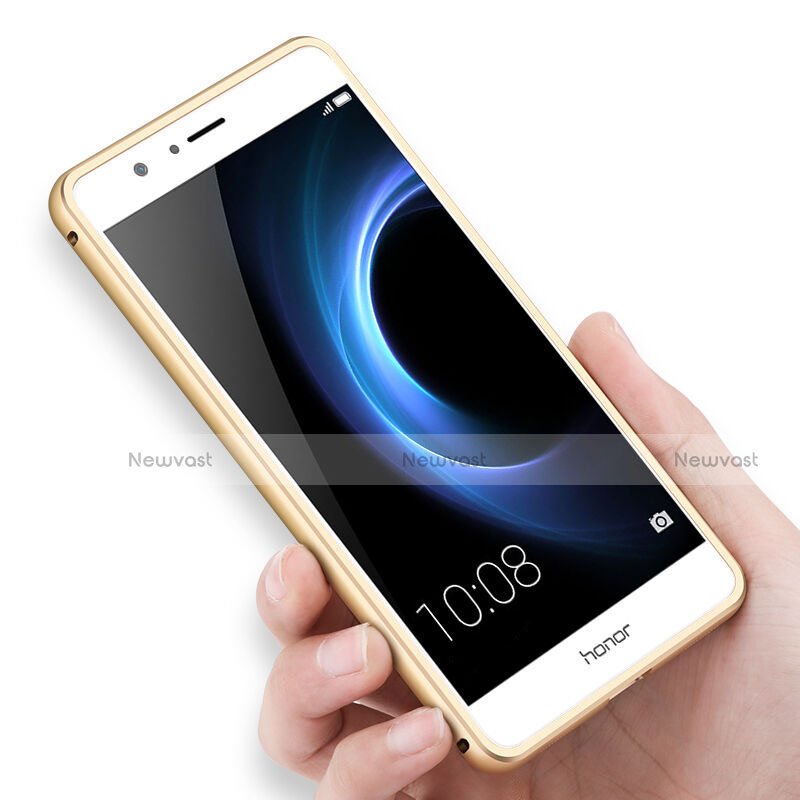 Luxury Aluminum Metal Frame Cover for Huawei Honor V8 Gold