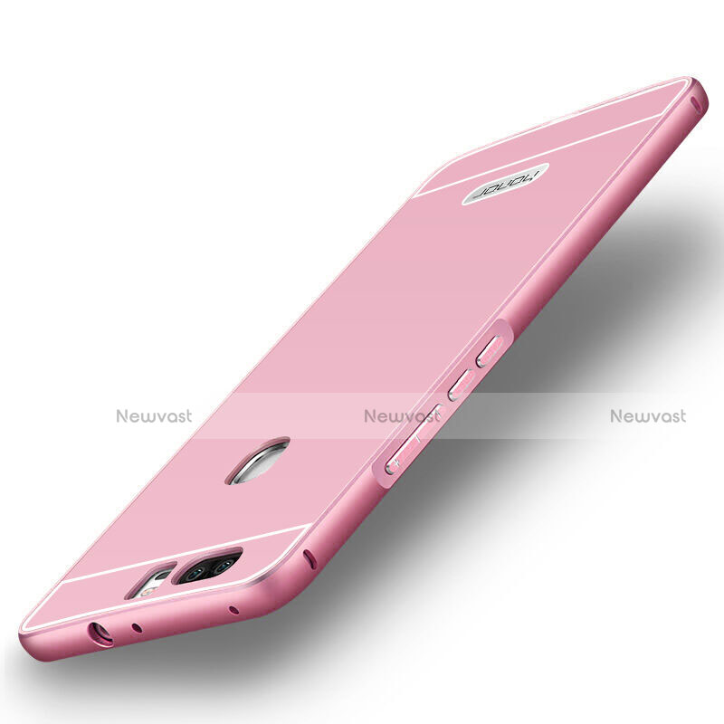 Luxury Aluminum Metal Frame Cover for Huawei Honor V8 Pink