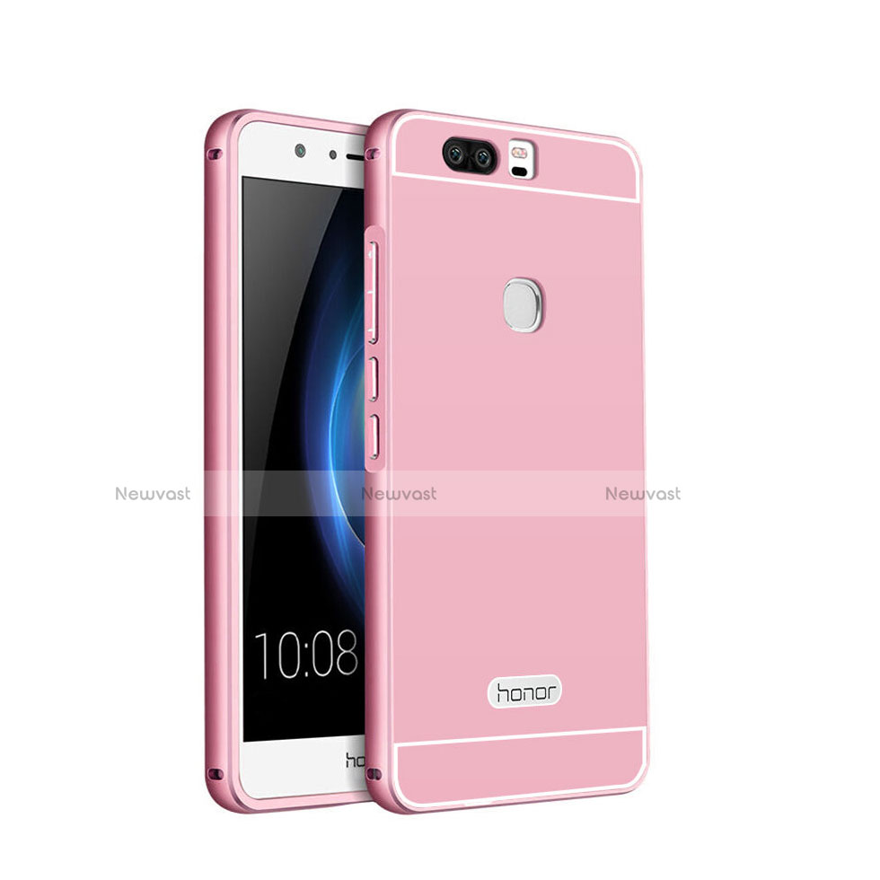 Luxury Aluminum Metal Frame Cover for Huawei Honor V8 Pink