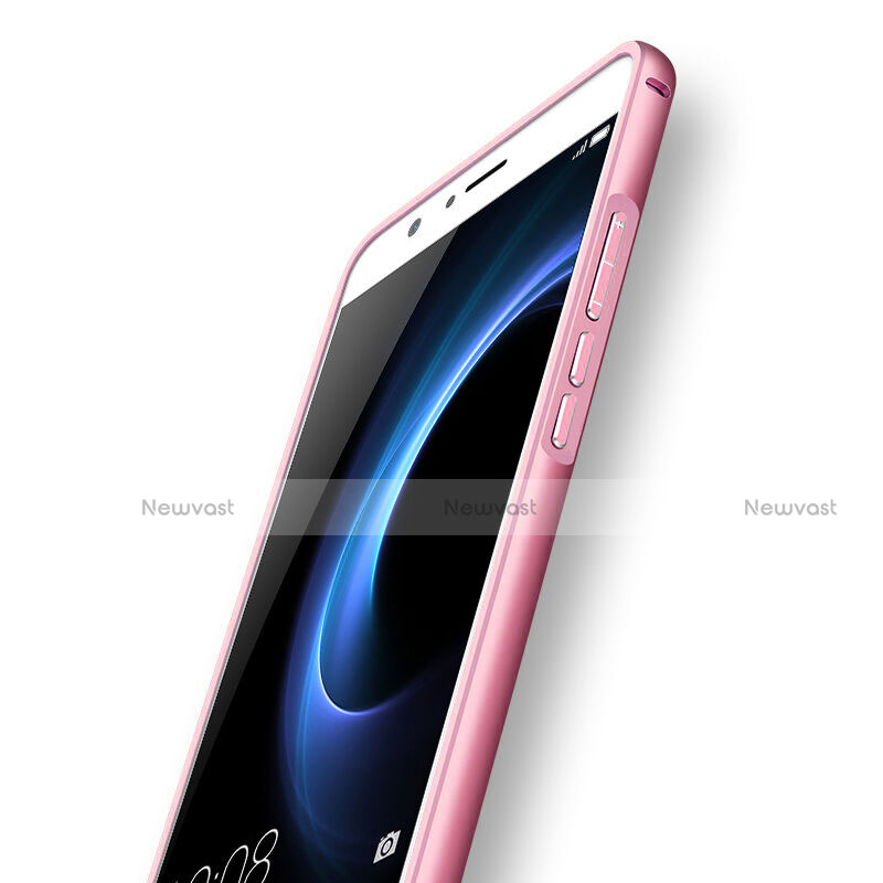 Luxury Aluminum Metal Frame Cover for Huawei Honor V8 Pink