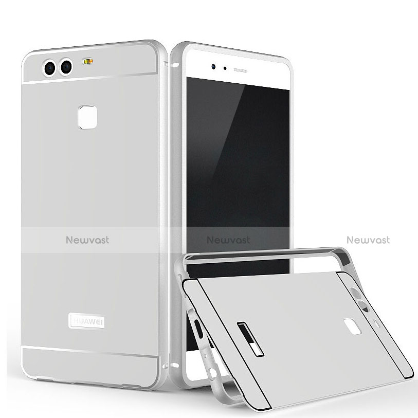 Luxury Aluminum Metal Frame Cover for Huawei P9 Plus Silver