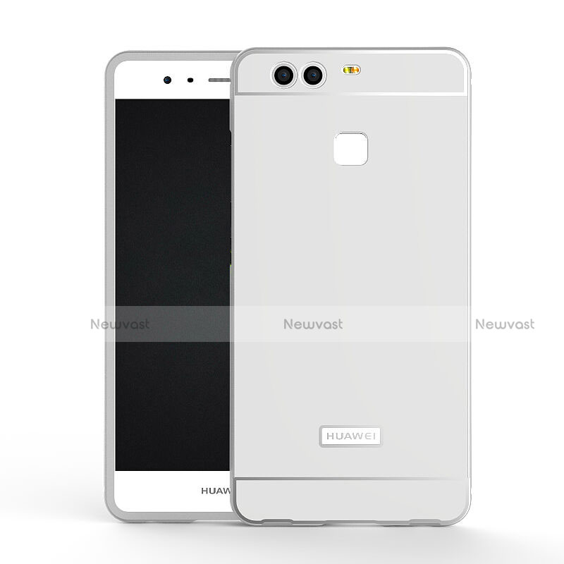 Luxury Aluminum Metal Frame Cover for Huawei P9 Plus Silver