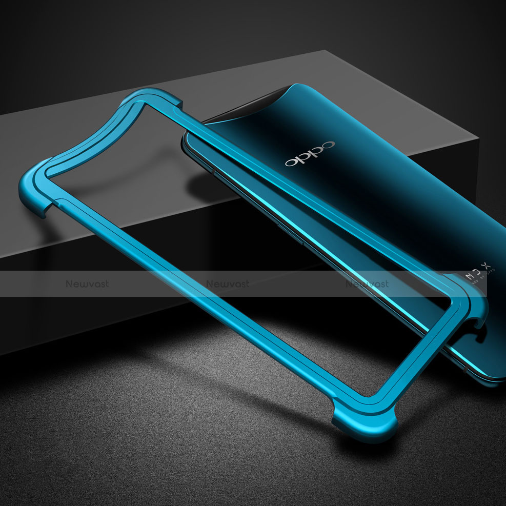 Luxury Aluminum Metal Frame Cover for Oppo Find X Blue