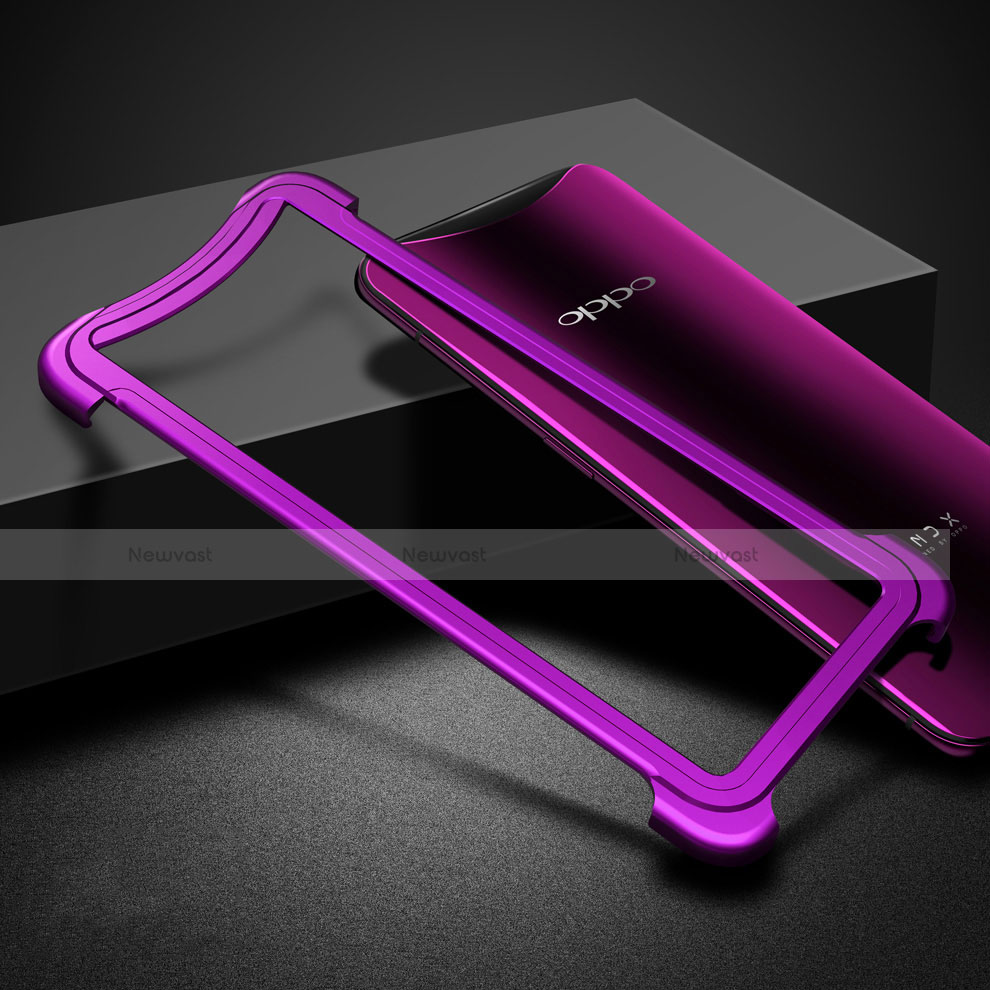 Luxury Aluminum Metal Frame Cover for Oppo Find X Super Flash Edition Purple