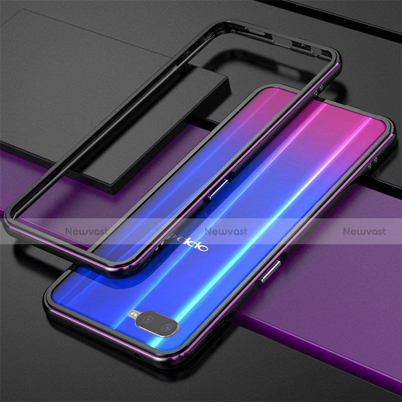 Luxury Aluminum Metal Frame Cover for Oppo K1 Purple