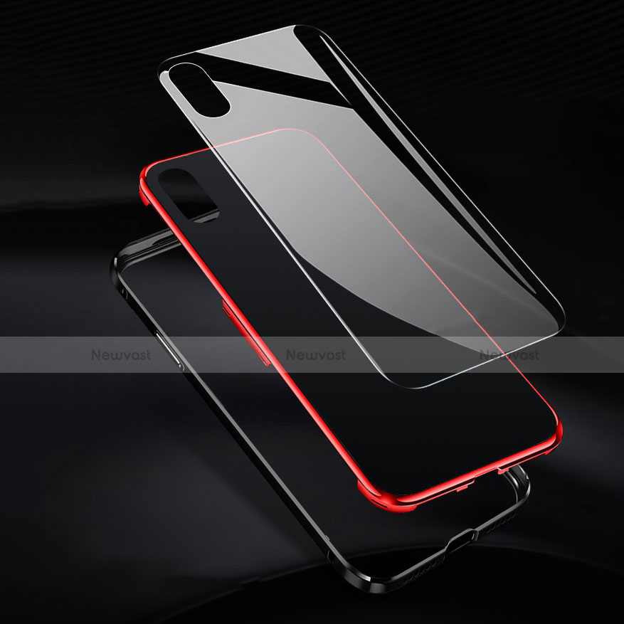 Luxury Aluminum Metal Frame Mirror Cover Case 360 Degrees for Apple iPhone Xs Max