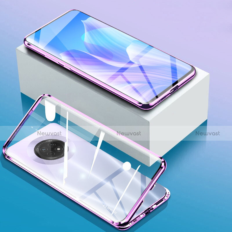 Luxury Aluminum Metal Frame Mirror Cover Case 360 Degrees for Huawei Enjoy 20 Plus 5G