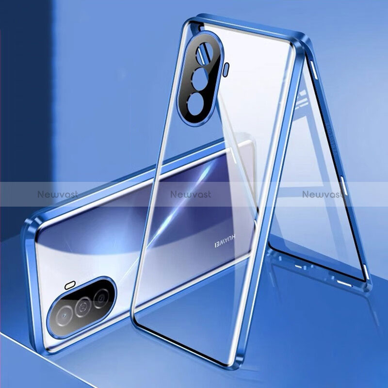 Luxury Aluminum Metal Frame Mirror Cover Case 360 Degrees for Huawei Enjoy 50