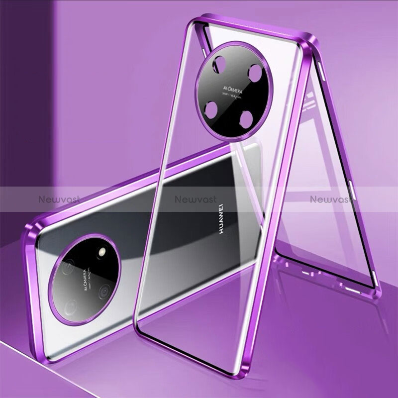 Luxury Aluminum Metal Frame Mirror Cover Case 360 Degrees for Huawei Enjoy 50 Pro