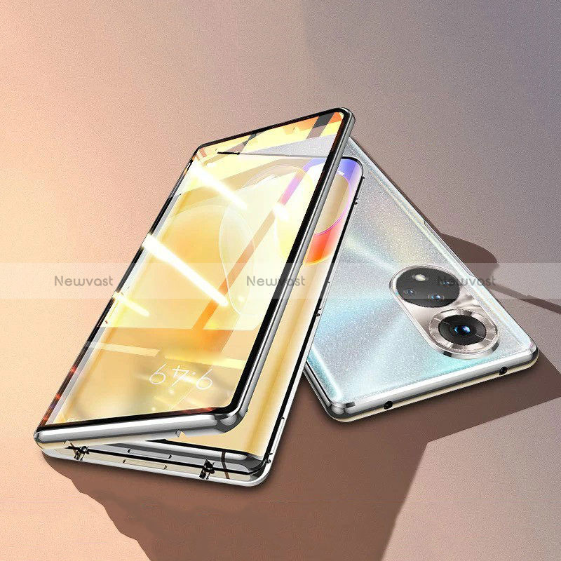 Luxury Aluminum Metal Frame Mirror Cover Case 360 Degrees for Huawei Honor 50 5G