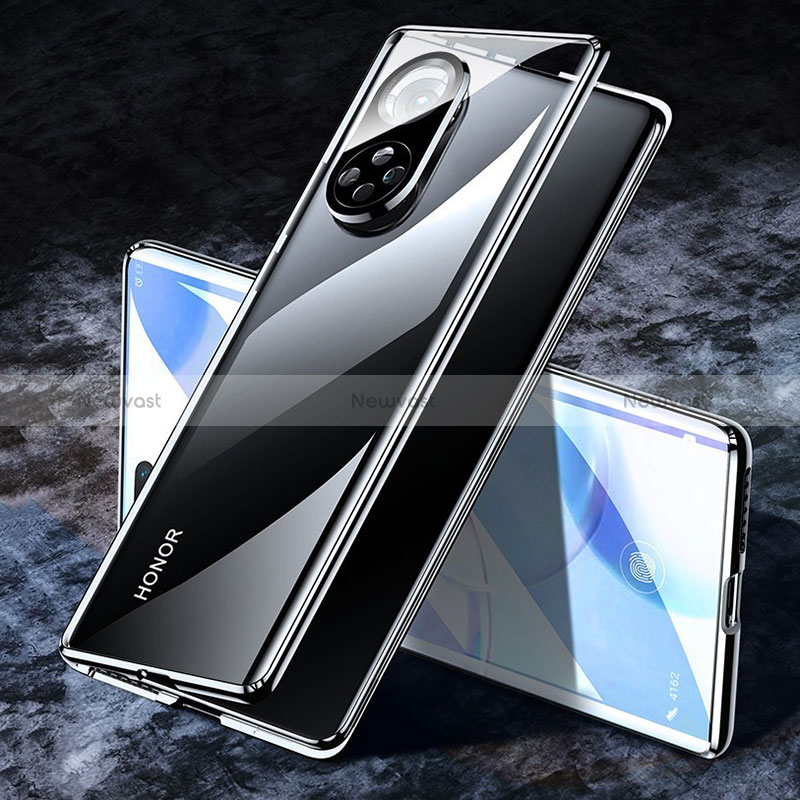 Luxury Aluminum Metal Frame Mirror Cover Case 360 Degrees for Huawei Honor 50 Pro 5G