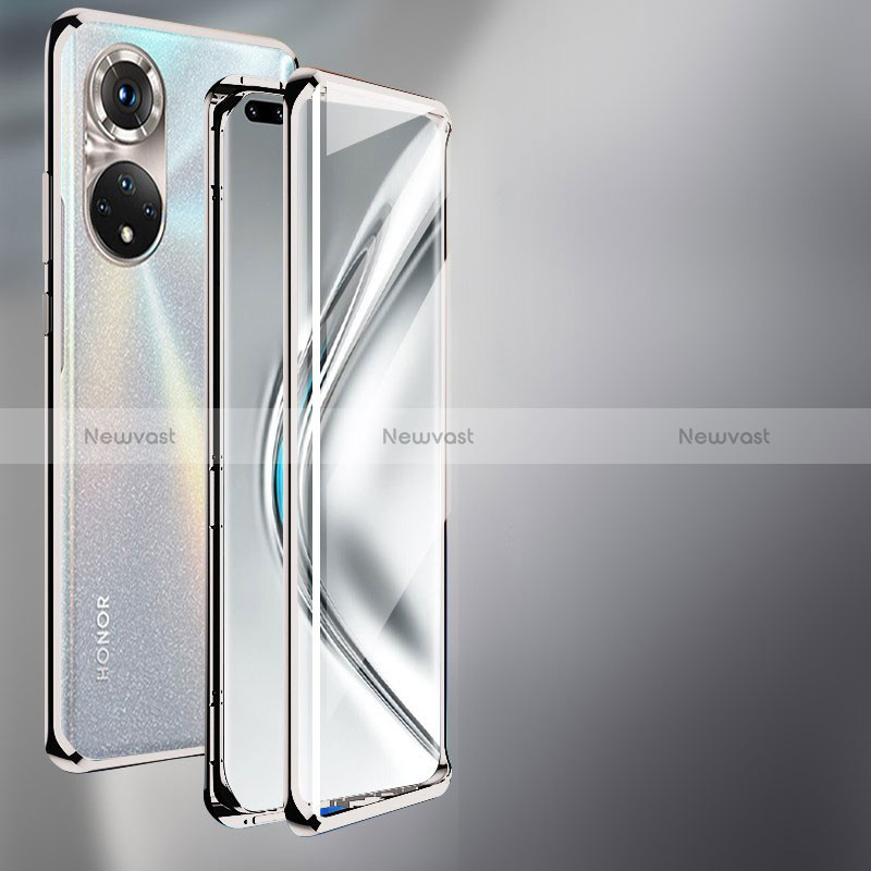 Luxury Aluminum Metal Frame Mirror Cover Case 360 Degrees for Huawei Honor 50 Pro 5G