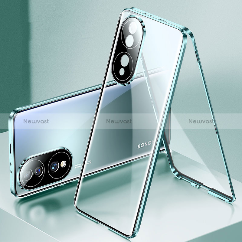 Luxury Aluminum Metal Frame Mirror Cover Case 360 Degrees for Huawei Honor 70 5G