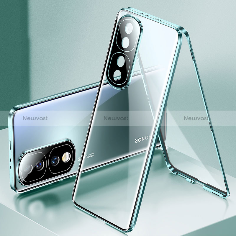 Luxury Aluminum Metal Frame Mirror Cover Case 360 Degrees for Huawei Honor 70 Pro 5G