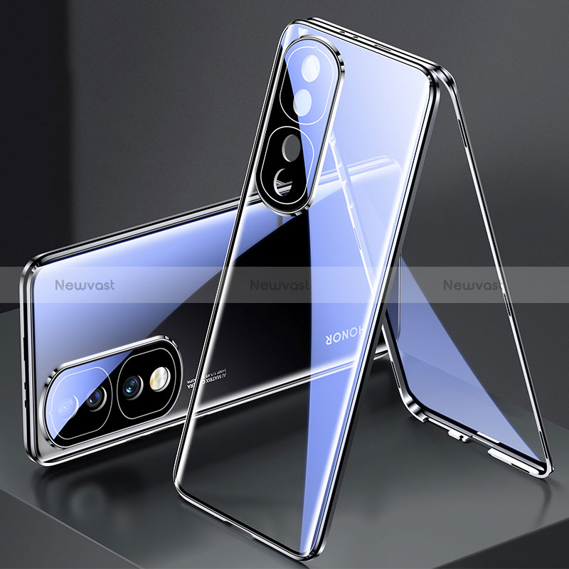 Luxury Aluminum Metal Frame Mirror Cover Case 360 Degrees for Huawei Honor 70 Pro+ Plus 5G