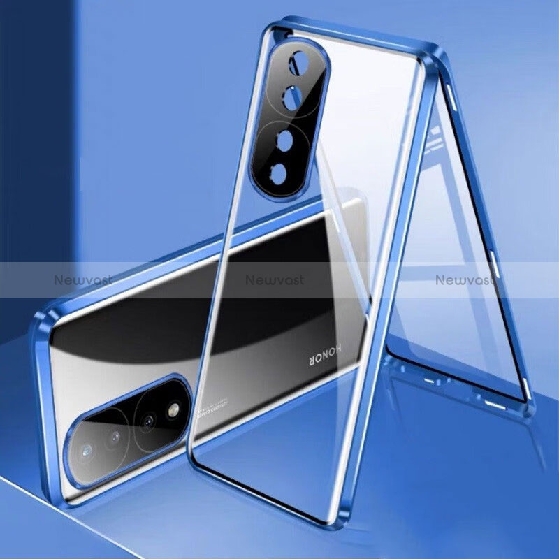 Luxury Aluminum Metal Frame Mirror Cover Case 360 Degrees for Huawei Honor 80 Pro 5G