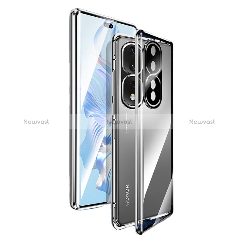 Luxury Aluminum Metal Frame Mirror Cover Case 360 Degrees for Huawei Honor 80 Pro 5G