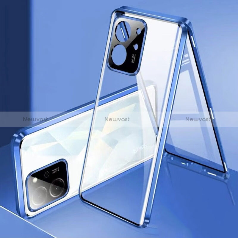 Luxury Aluminum Metal Frame Mirror Cover Case 360 Degrees for Huawei Honor 80 SE 5G