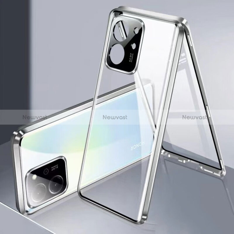 Luxury Aluminum Metal Frame Mirror Cover Case 360 Degrees for Huawei Honor 80 SE 5G