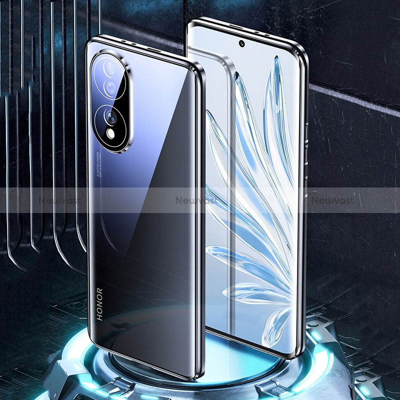 Luxury Aluminum Metal Frame Mirror Cover Case 360 Degrees for Huawei Honor 90 5G