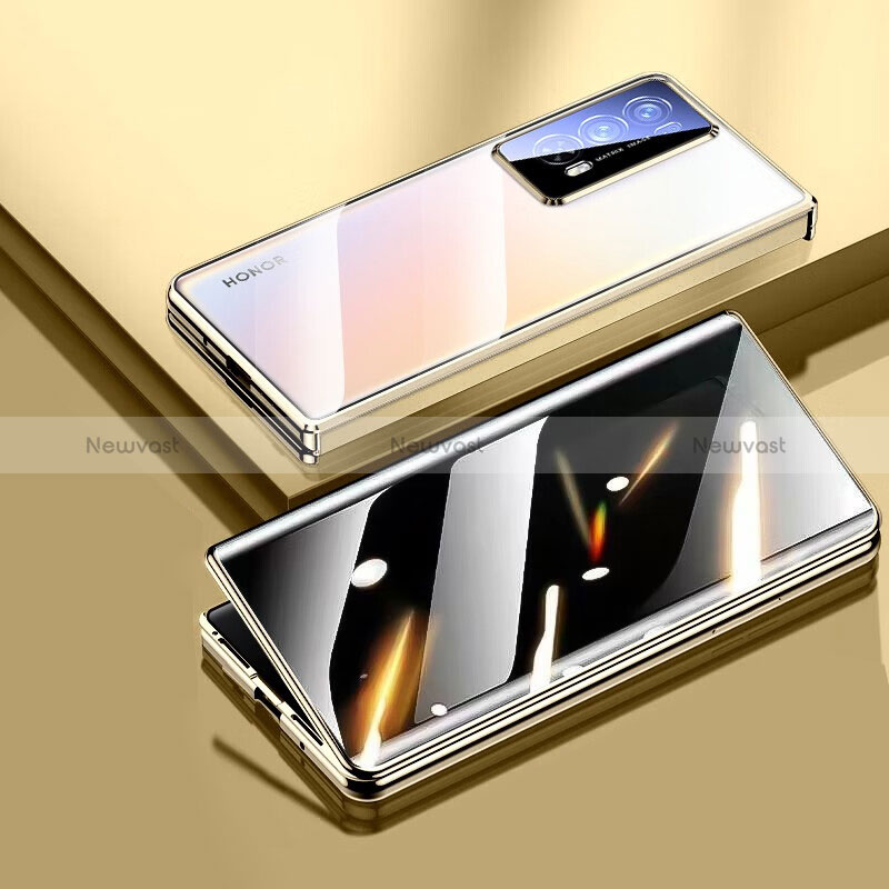 Luxury Aluminum Metal Frame Mirror Cover Case 360 Degrees for Huawei Honor Magic V2 5G