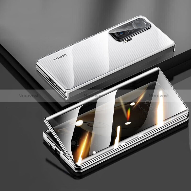 Luxury Aluminum Metal Frame Mirror Cover Case 360 Degrees for Huawei Honor Magic Vs 5G