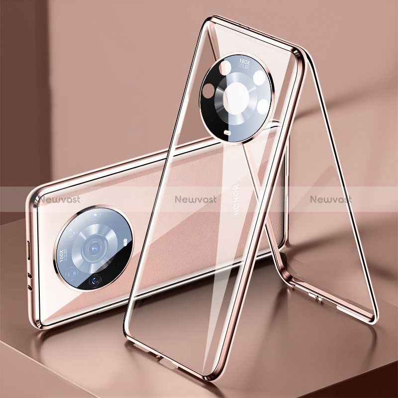 Luxury Aluminum Metal Frame Mirror Cover Case 360 Degrees for Huawei Honor Magic3 Pro 5G