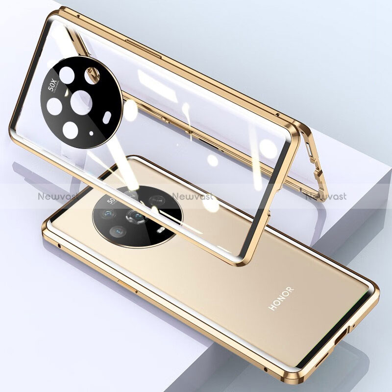 Luxury Aluminum Metal Frame Mirror Cover Case 360 Degrees for Huawei Honor Magic4 5G