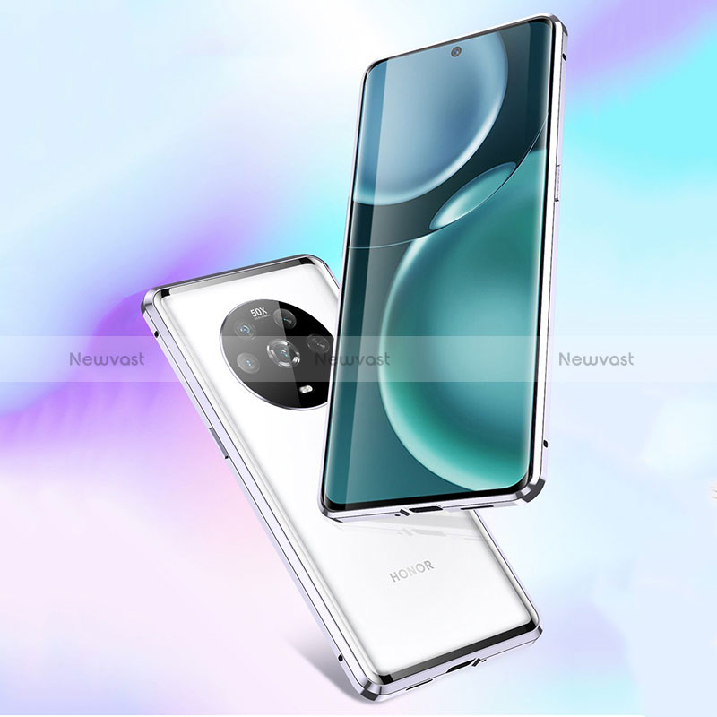 Luxury Aluminum Metal Frame Mirror Cover Case 360 Degrees for Huawei Honor Magic4 5G