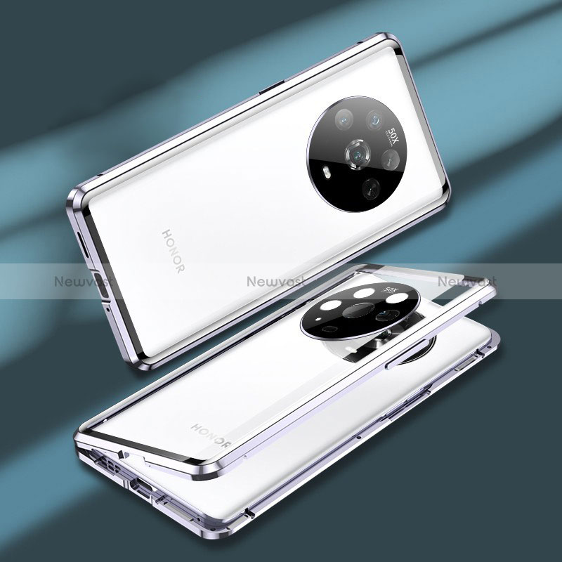 Luxury Aluminum Metal Frame Mirror Cover Case 360 Degrees for Huawei Honor Magic4 5G