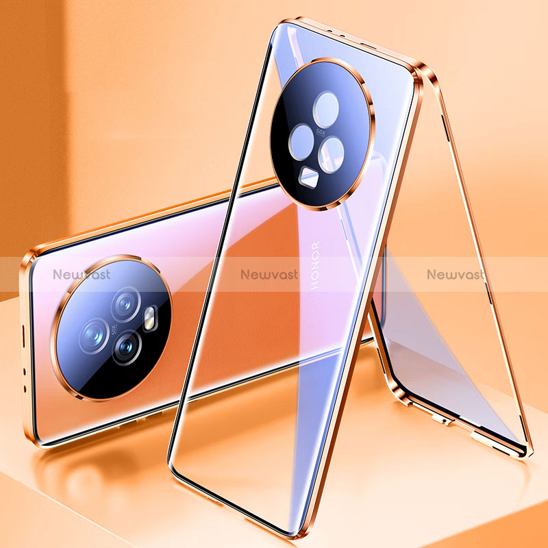 Luxury Aluminum Metal Frame Mirror Cover Case 360 Degrees for Huawei Honor Magic5 5G