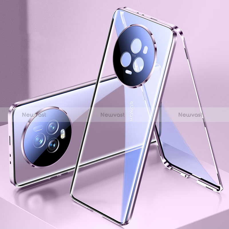 Luxury Aluminum Metal Frame Mirror Cover Case 360 Degrees for Huawei Honor Magic5 Ultimate 5G