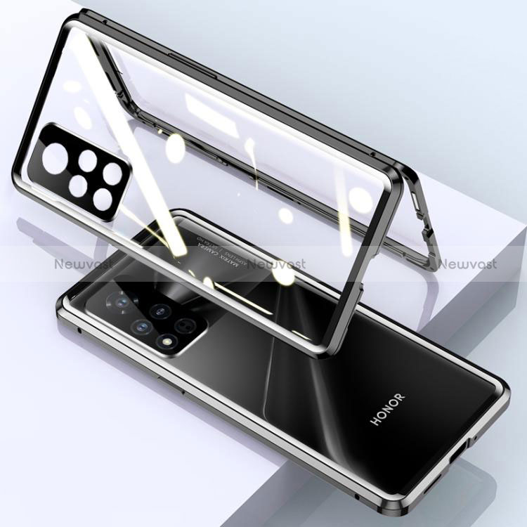 Luxury Aluminum Metal Frame Mirror Cover Case 360 Degrees for Huawei Honor V40 5G