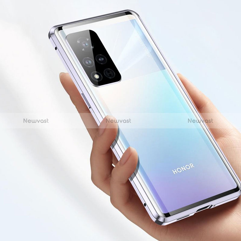 Luxury Aluminum Metal Frame Mirror Cover Case 360 Degrees for Huawei Honor V40 5G