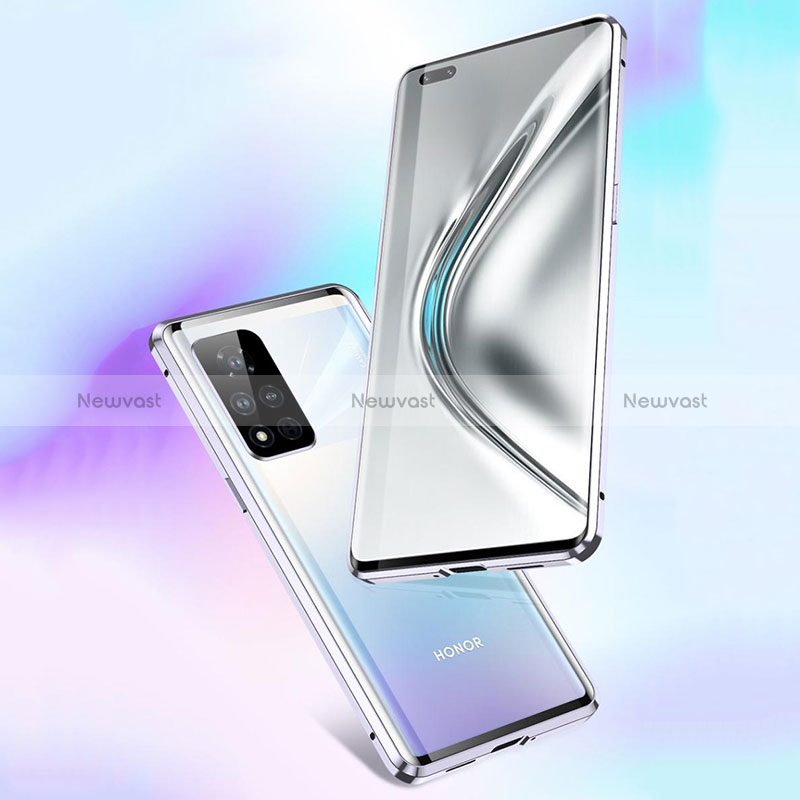 Luxury Aluminum Metal Frame Mirror Cover Case 360 Degrees for Huawei Honor V40 5G