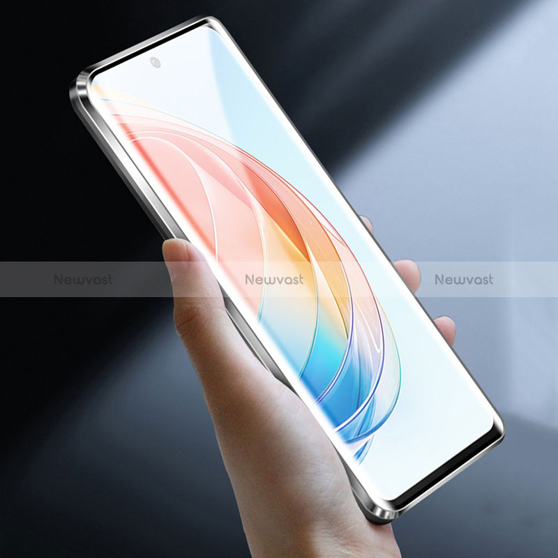 Luxury Aluminum Metal Frame Mirror Cover Case 360 Degrees for Huawei Honor X40i 5G