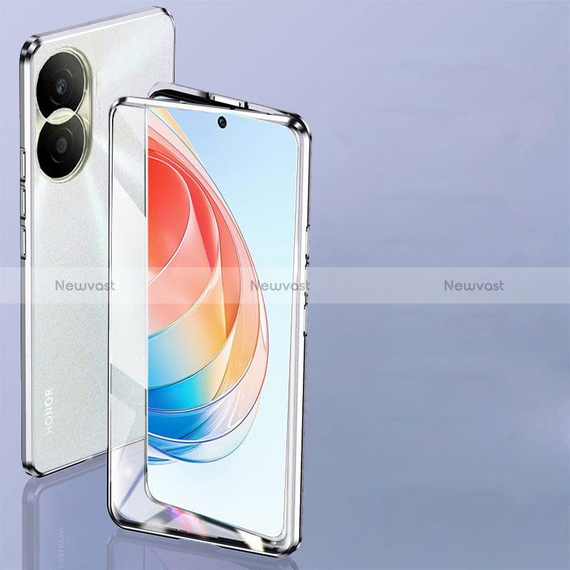 Luxury Aluminum Metal Frame Mirror Cover Case 360 Degrees for Huawei Honor X40i 5G