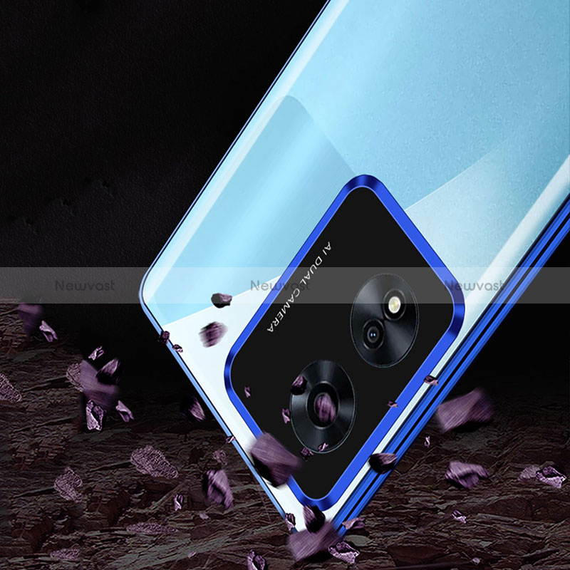 Luxury Aluminum Metal Frame Mirror Cover Case 360 Degrees for Huawei Honor X5 Plus