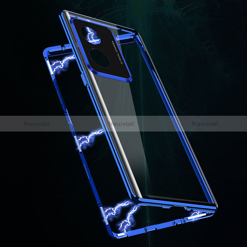 Luxury Aluminum Metal Frame Mirror Cover Case 360 Degrees for Huawei Honor X5 Plus