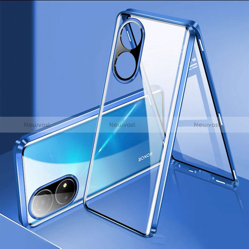 Luxury Aluminum Metal Frame Mirror Cover Case 360 Degrees for Huawei Honor X7