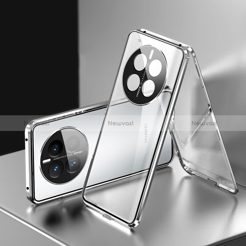 Luxury Aluminum Metal Frame Mirror Cover Case 360 Degrees for Huawei Mate 50