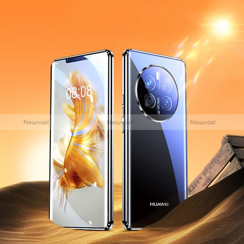 Luxury Aluminum Metal Frame Mirror Cover Case 360 Degrees for Huawei Mate 50 Pro