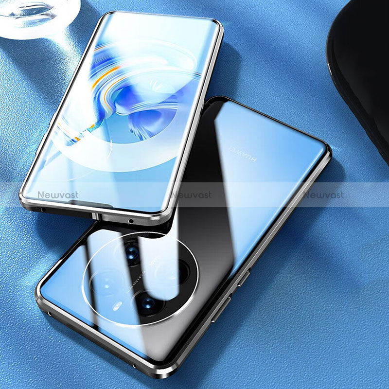 Luxury Aluminum Metal Frame Mirror Cover Case 360 Degrees for Huawei Mate 50E