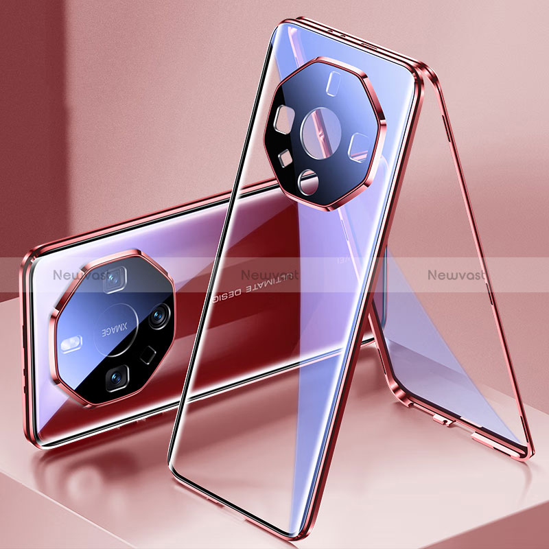 Luxury Aluminum Metal Frame Mirror Cover Case 360 Degrees for Huawei Mate 60 RS Ultimate