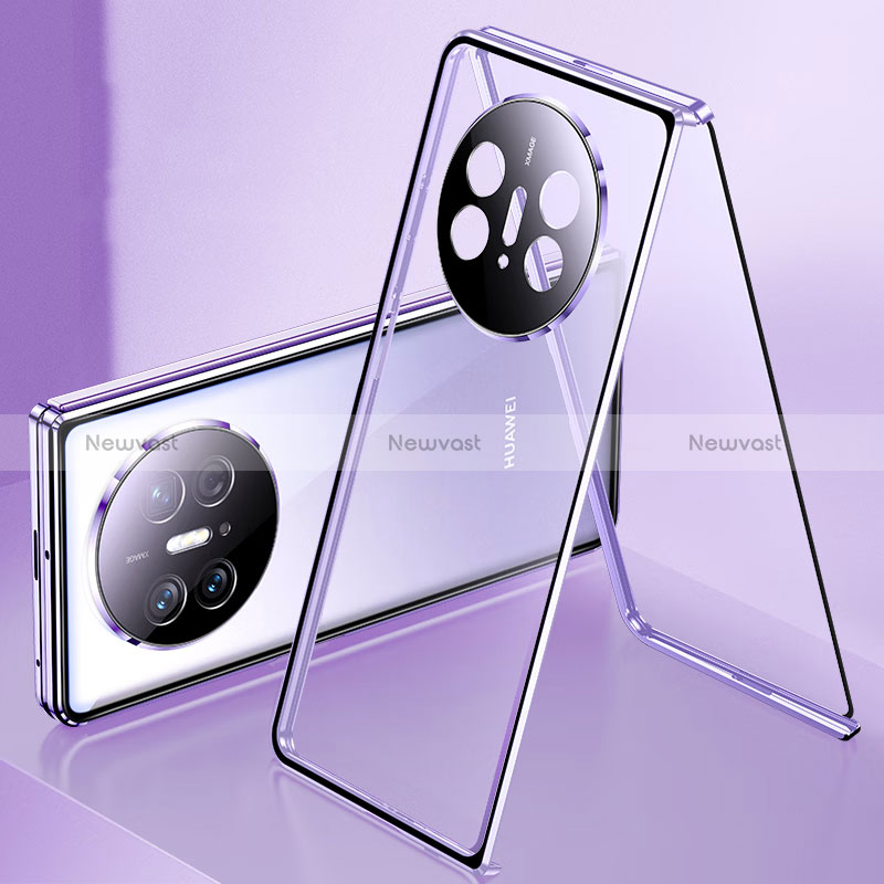 Luxury Aluminum Metal Frame Mirror Cover Case 360 Degrees for Huawei Mate X5